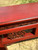 Pair Red Carved Benches