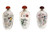 Eglomise Reverse Painted Snuff Bottle Set of 4 Magnolia and Orchid