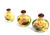 Eglomise Reverse Painted Snuff Bottles Set of 3 Lotuses