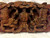 wood block 6, antique, carved foo dogs