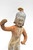 pottery figure dancer, in military helmet, han style