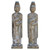 Pair 19th Century Stone Court Lady Statues
