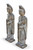 Pair 19th Century Stone Court Lady Statues