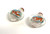 Eglomise Reverse Painted Snuff Bottles Set of 2 Tigers