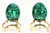 Malachite Eggs Set of Two