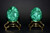 Malachite Eggs Set of Two