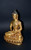 Gilt Bronze Buddha in Patchwork Robe