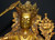 Gilt Bronze Tibetan Manjushree w Beaded Tassels