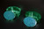 Pair Malachite Boxes 6 lb