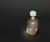 Rock Crystal Snuff Bottle w Calcite Top