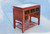Antique Red Lacquered Table w Screen Base