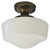 Art Deco Milk Glass Pendant Light Lamp Shade