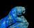 Lapis Lazuli Tiger Sculpture Paperweight w Golden Pyrite