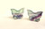 Pair Fluorite Buttefly Dishes
