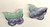 Pair Fluorite Buttefly Dishes