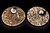 Pair Ammonite Plates 4.5" Brown