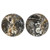 Pair Large Ammonite Plates 6.25"