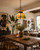 Antique American Avocado Glass Ceiling Lamp Shade
