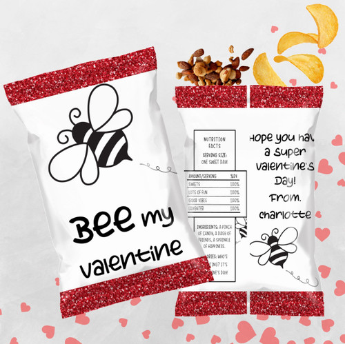 Bee My Valentine Chip Bags