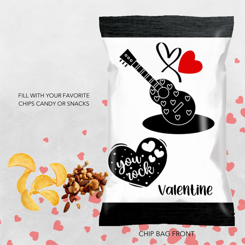 You Rock Valentine's Day Custom Personalized Chip Bags