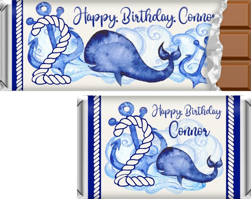 Nautical Birthday Chocolate Bars & Candy Wrappers