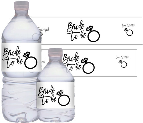 Bride to Be Bridal Shower Personalized Water Bottle Stickers. (Set of 10)