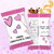 Pink and Purple Doodle Valentine's Day Custom Personalized Chip Bags