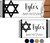 Jewish Star of David. Personalized Hershey's or Kit Kat Chocolate Bars and Candy Wrappers. Available in black, blue, silver, gold.