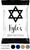 Star of David Bar Mitzvah Custom Personalized Chip Bags. Blue, black, gold or silver