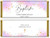 Pink and Gold Swirl Christening Baptism Personalized Hershey's Chocolate Bars and Candy Wrappers.