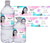 Pink & Blue Swirl Photo Bat Mitzvah Water Bottle Stickers. (Set of 10)