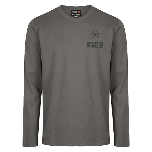 Mens Charcoal Long Sleeve Tee