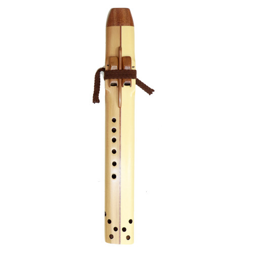 Blue Star Native American Style Drone Flute made from Red and Yellow Cedar Sapele - Key Bm 432Hz (BSF092-130)