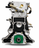 Toyota 3RZ-FE 2.7L engine long block front view featuring a clean timing cover, precision-machined cylinder head, and cast iron block. High-quality catalog image highlighting front engine assembly and mounting surfaces for Tacoma, 4Runner, and T100 applications.