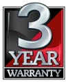 3-Year LTD, Unlimited Mileage Warranty