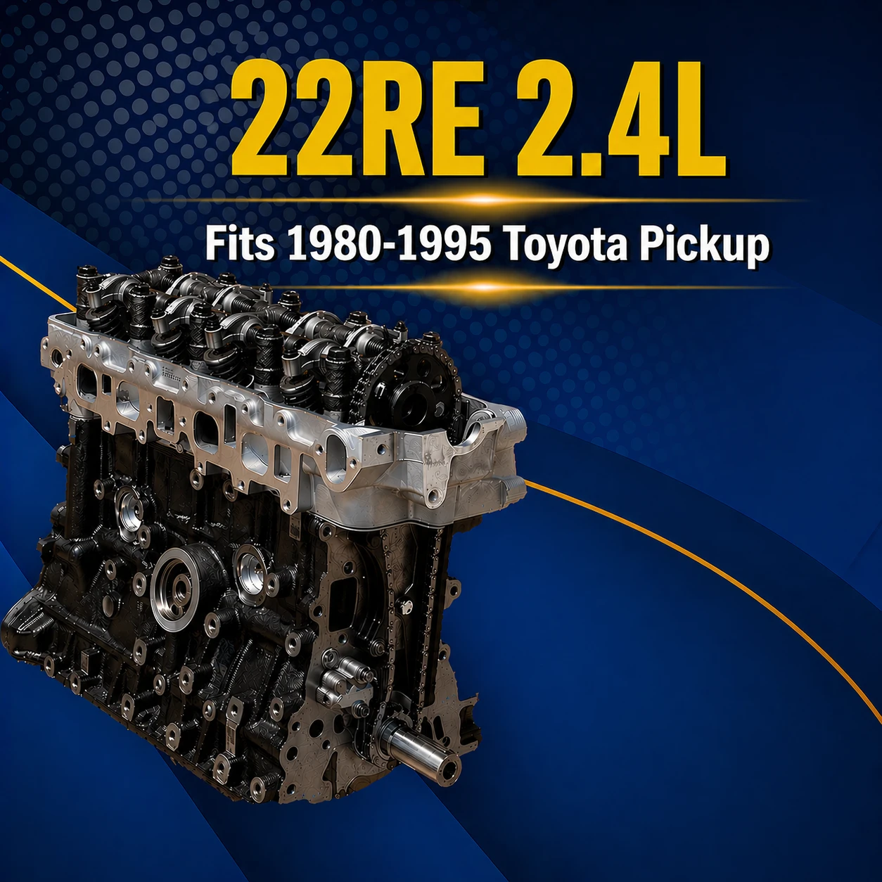 Toyota 22R 22RE 2.4L Brand New Long Block Engine 1980-1995 Pickup & 4Runner