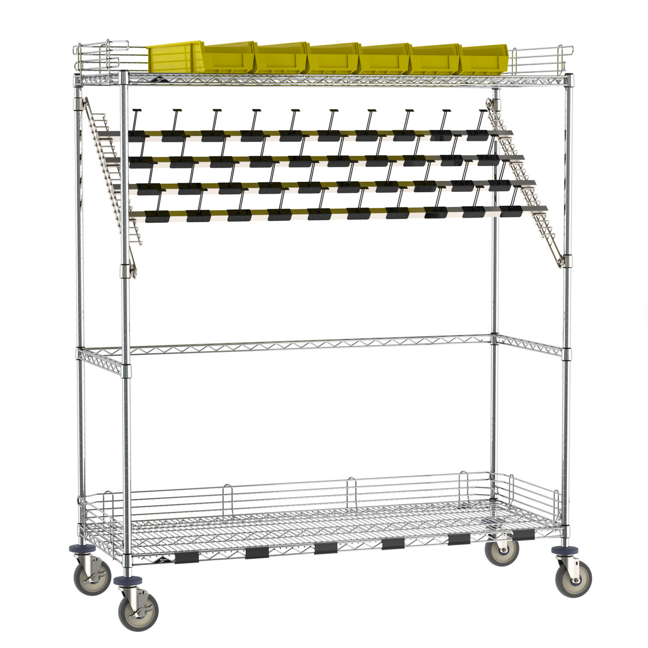 Metro Super Erecta Wire Catheter Procedure Cart, Bulk Storage Style - Metro