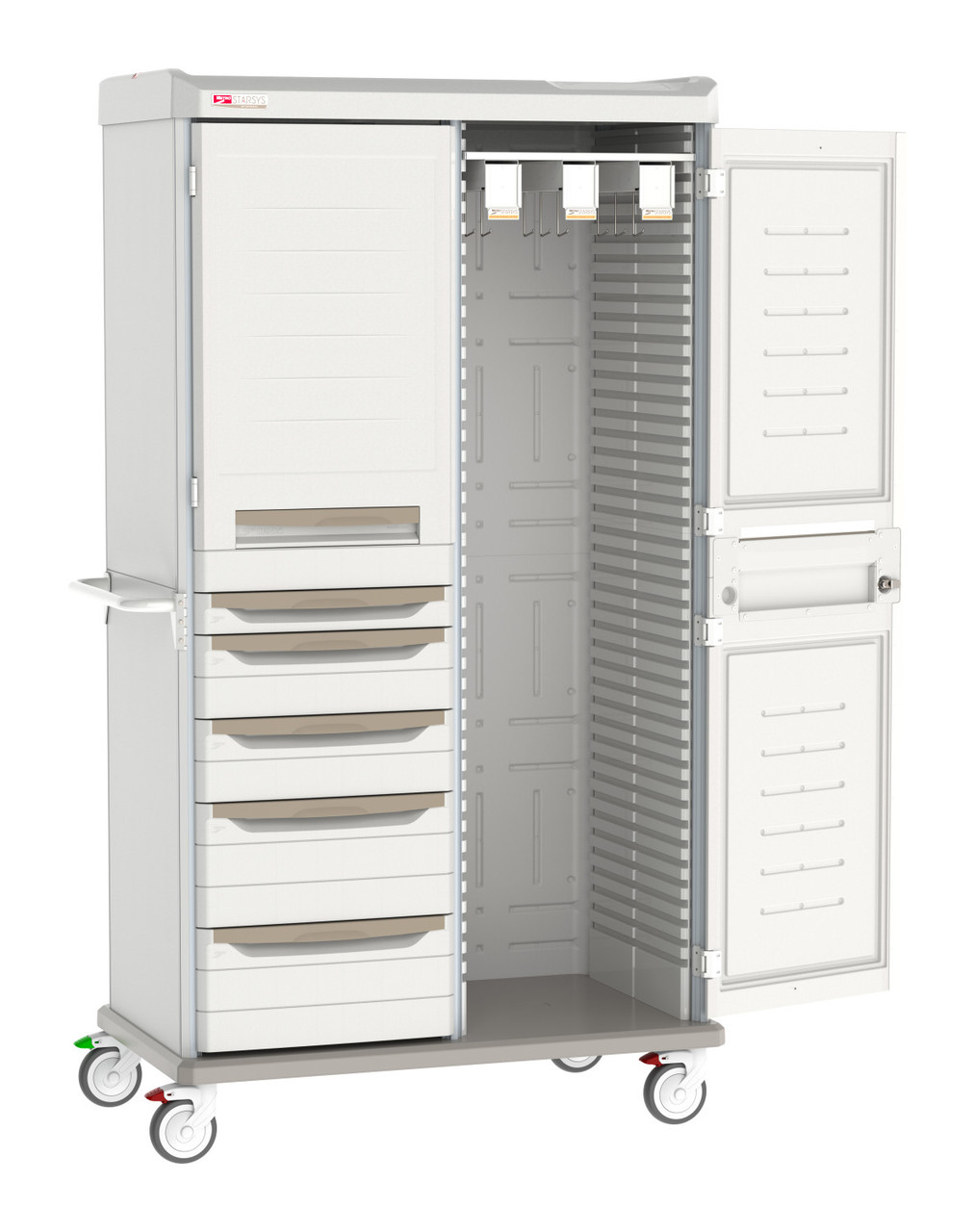 Metro SXRD76MCATH2 Starsys Mobile Catheter Storage Cabinet, Double
