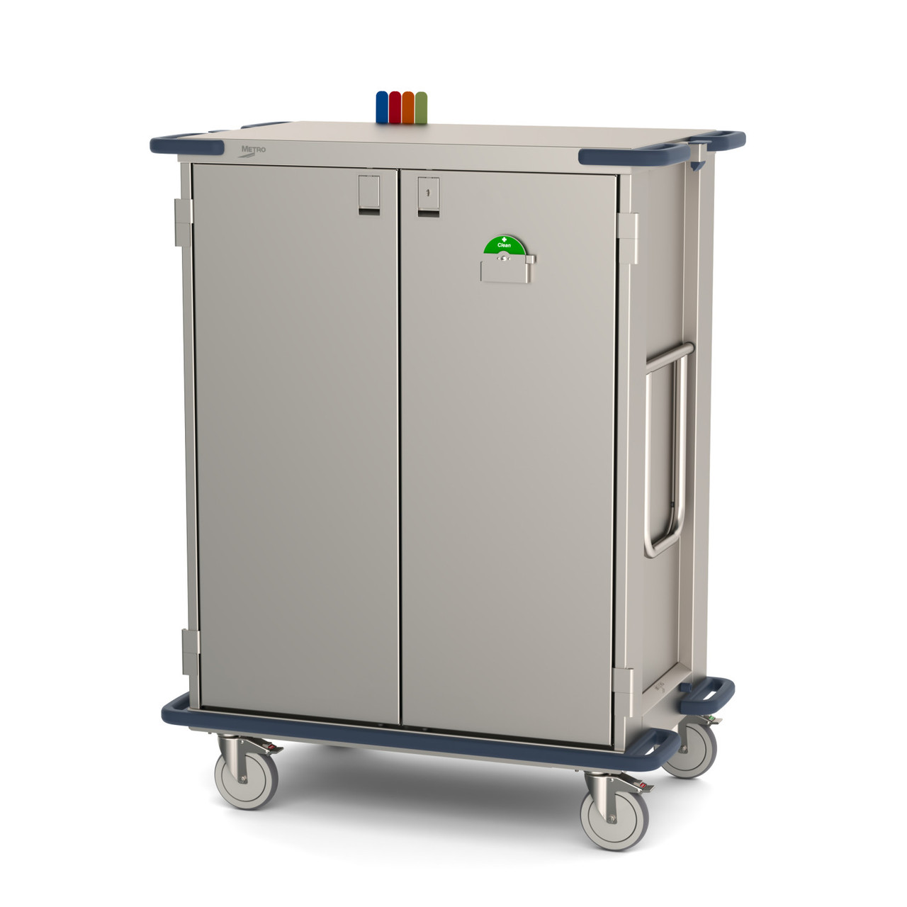 Metro CaseVue Surgical Case Carts with Solid Doors, 45.5