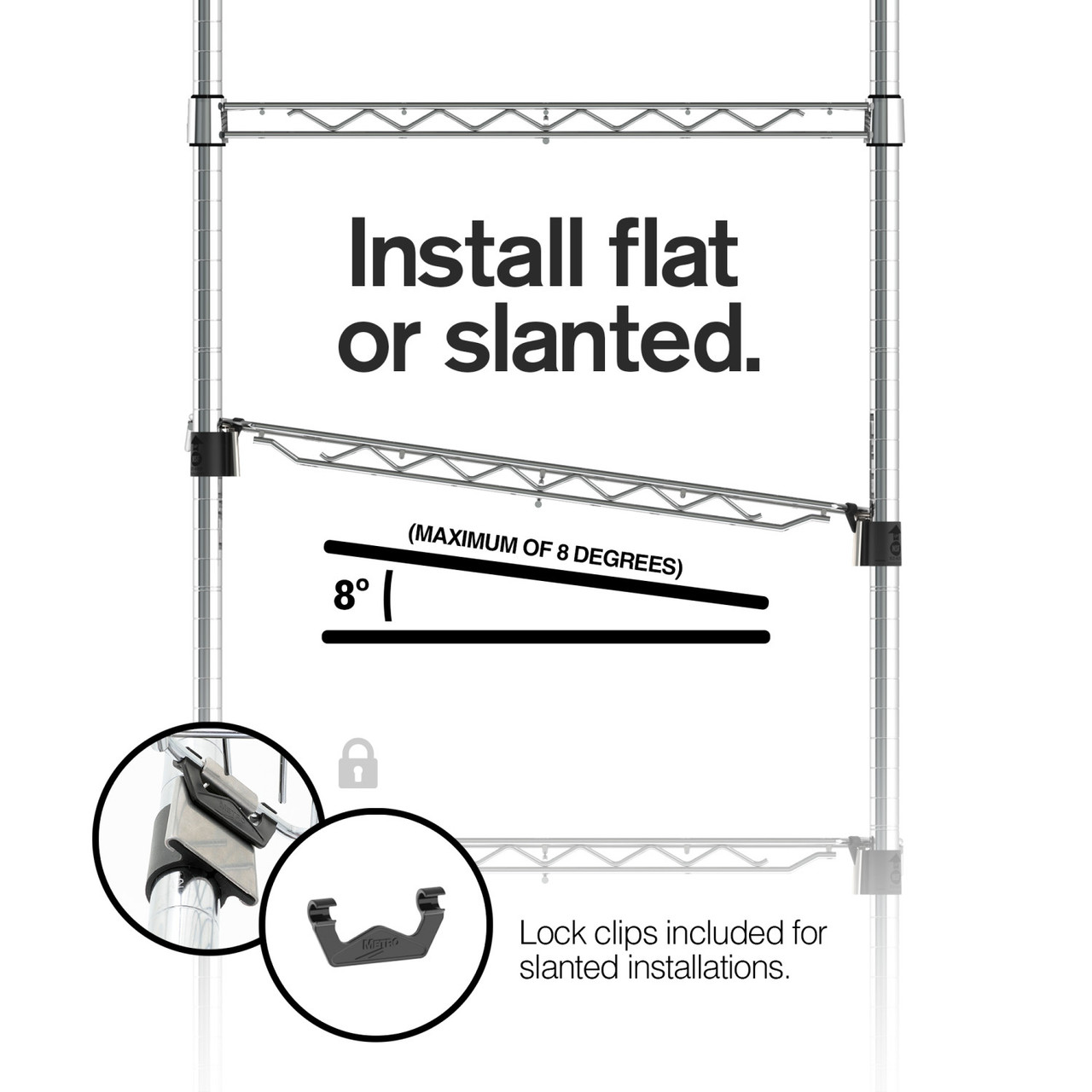 Metro Super Erecta EZ-ADD Wire Shelf, Chrome - Metro