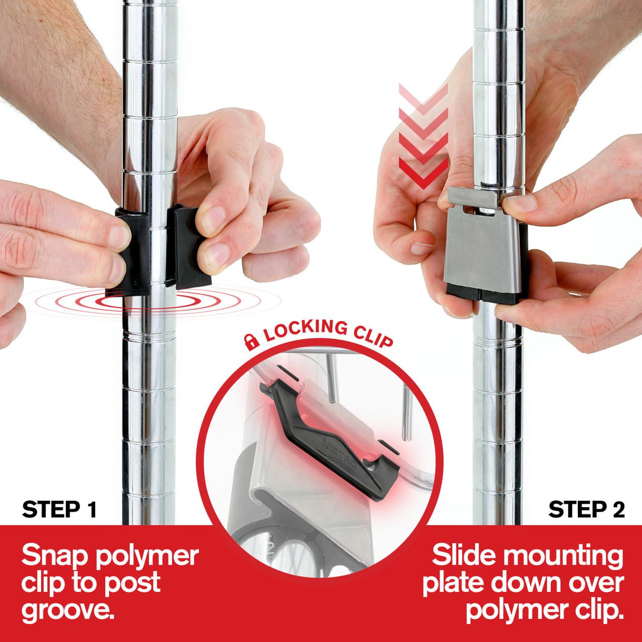Metro EZA-SCKIT Super Erecta EZ-ADD Corner Hardware Kit, Pack of 4