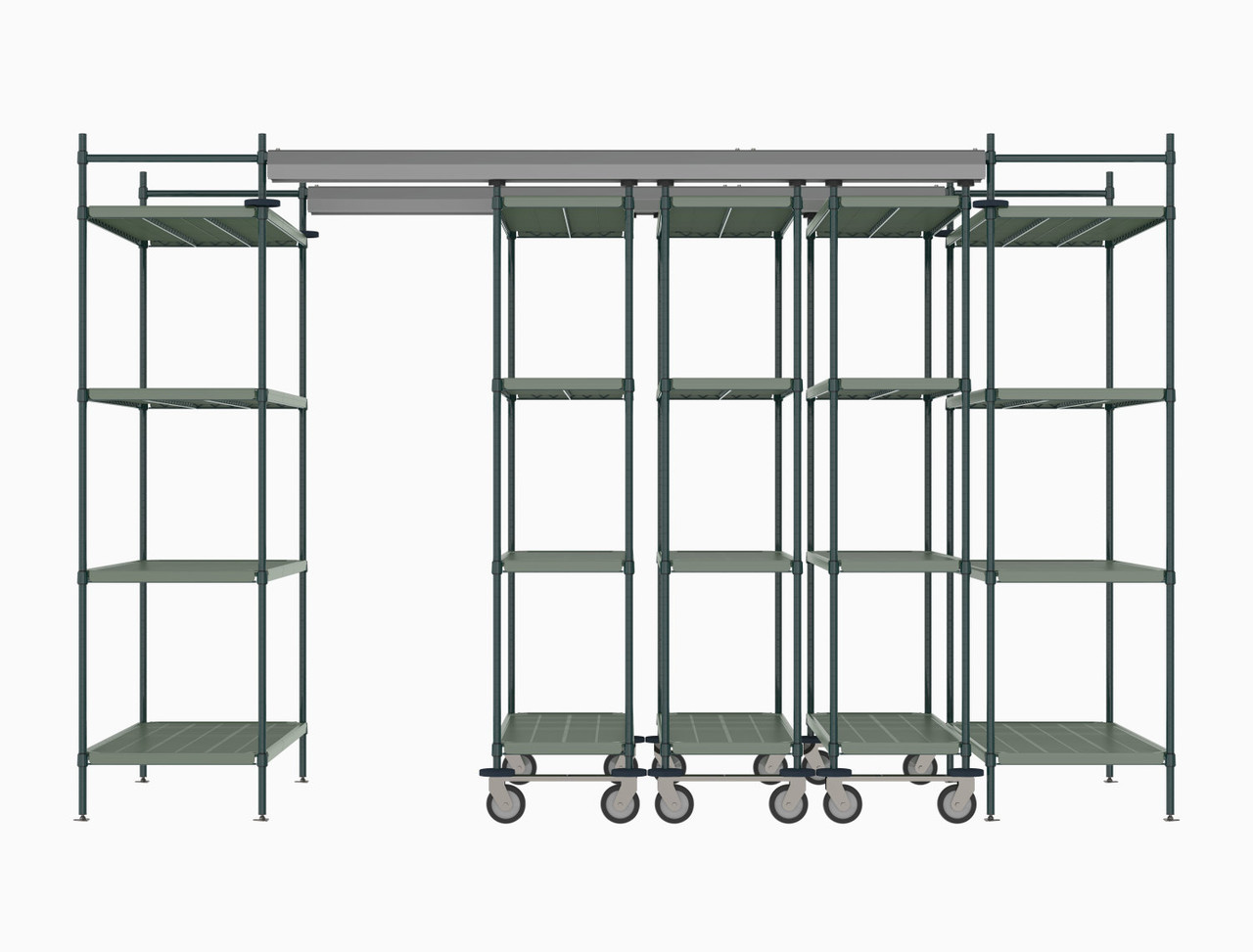 Metro Top-Track Overhead Track Shelving Complete Kit with Super