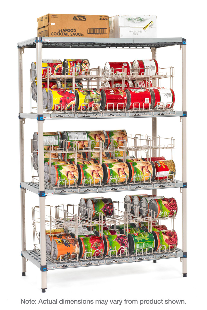 MetroMax Q Industrial Plastic Shelving 4-Shelf Can Rack Unit - Metro
