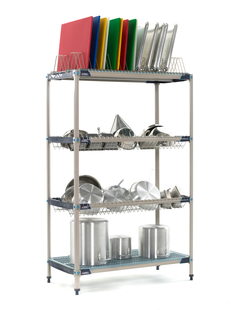 Metro PR36VX2-XDR I Mobile Drying Rack with Three Tray Racks and Drip Tray, 26x38x68