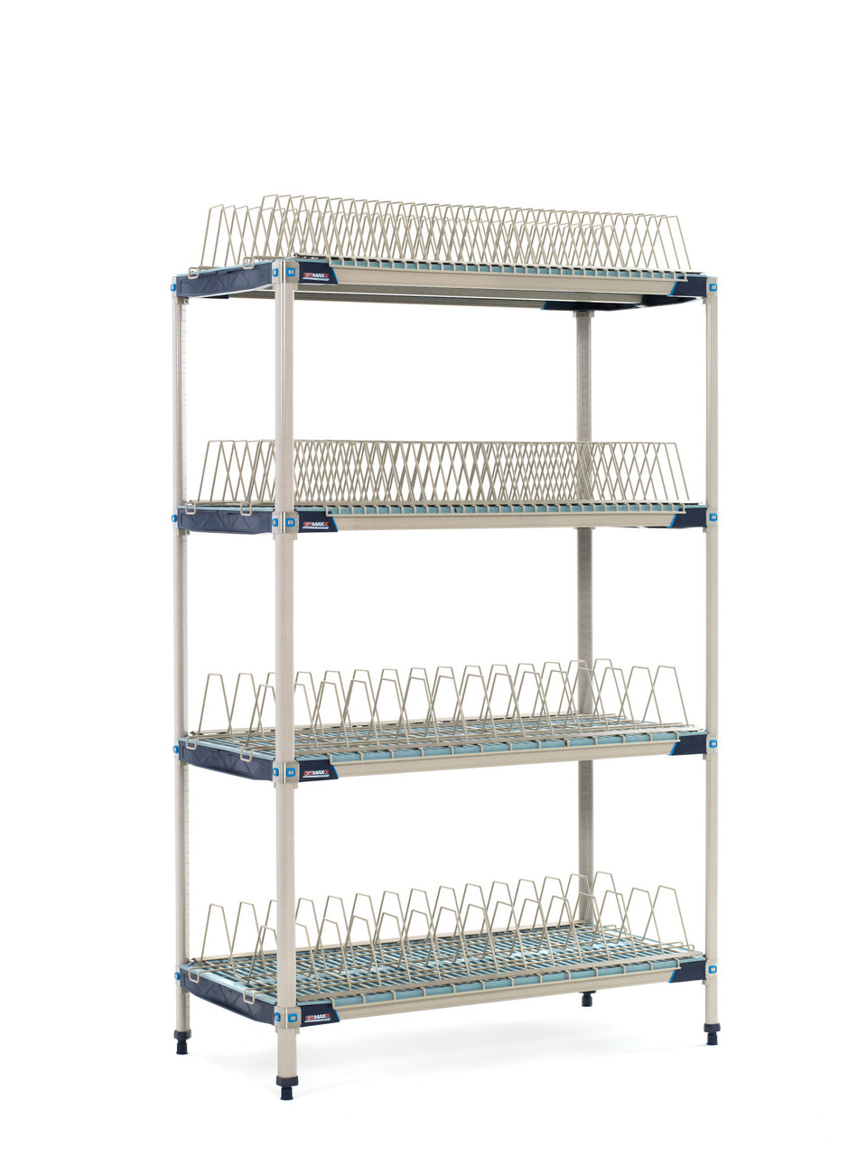 MetroMax i PR48VX4 Mobile Drying Rack with Two Tray Racks and Two Pan Racks,  26 x 50 x 68 - Metro