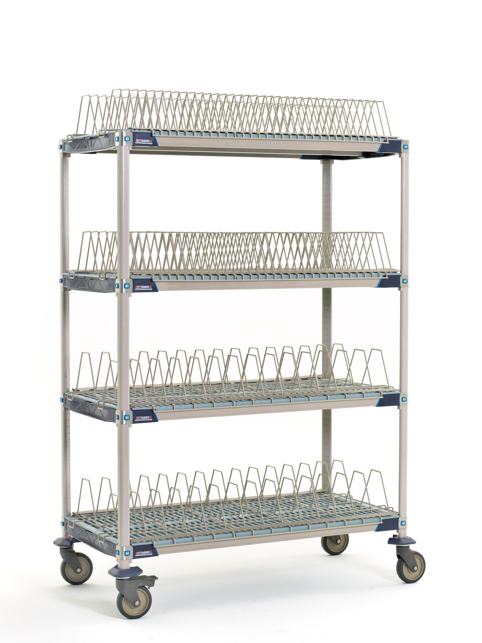 MetroMax i PR48VX4 Mobile Drying Rack with Two Tray Racks and Two