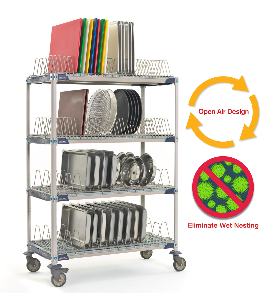 MetroMax i Mobile Drying Rack with Two Tray Racks, Two Pan Racks and Drip  Tray