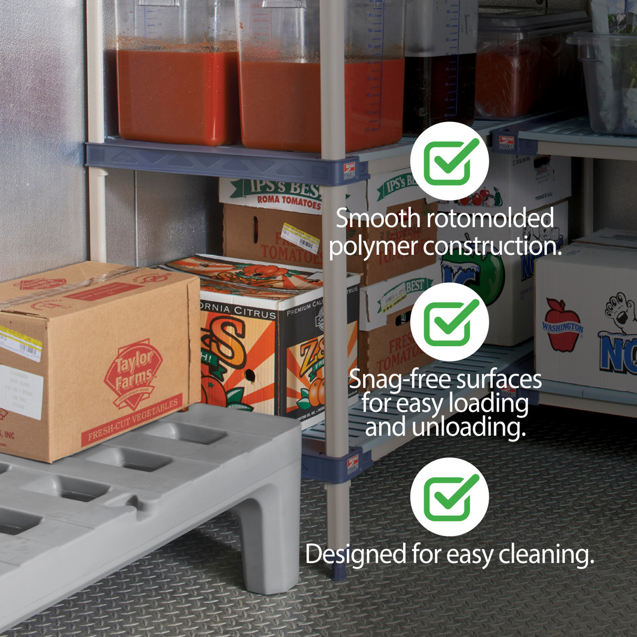 巻物棚　英語　MPS Metro qwikTRAK Floor Track Shelving with Super Erecta Chrome