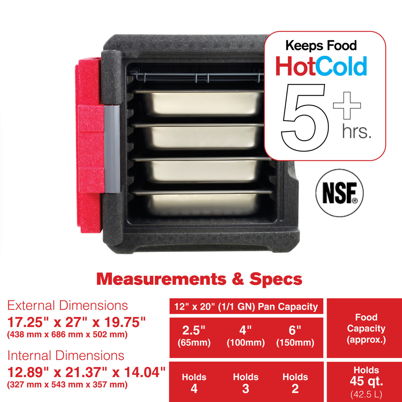 Mightylite ML300 Series Insulated Front-Load Pan Carriers - Metro