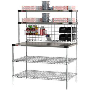 Metro Prep Workstation with Overhead Super Erecta Hot Heated Shelves